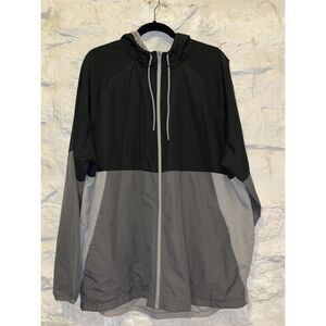 Men's Hooded Windbreaker Rain Jacket Size XXL (50-52) Greystone Full Zip